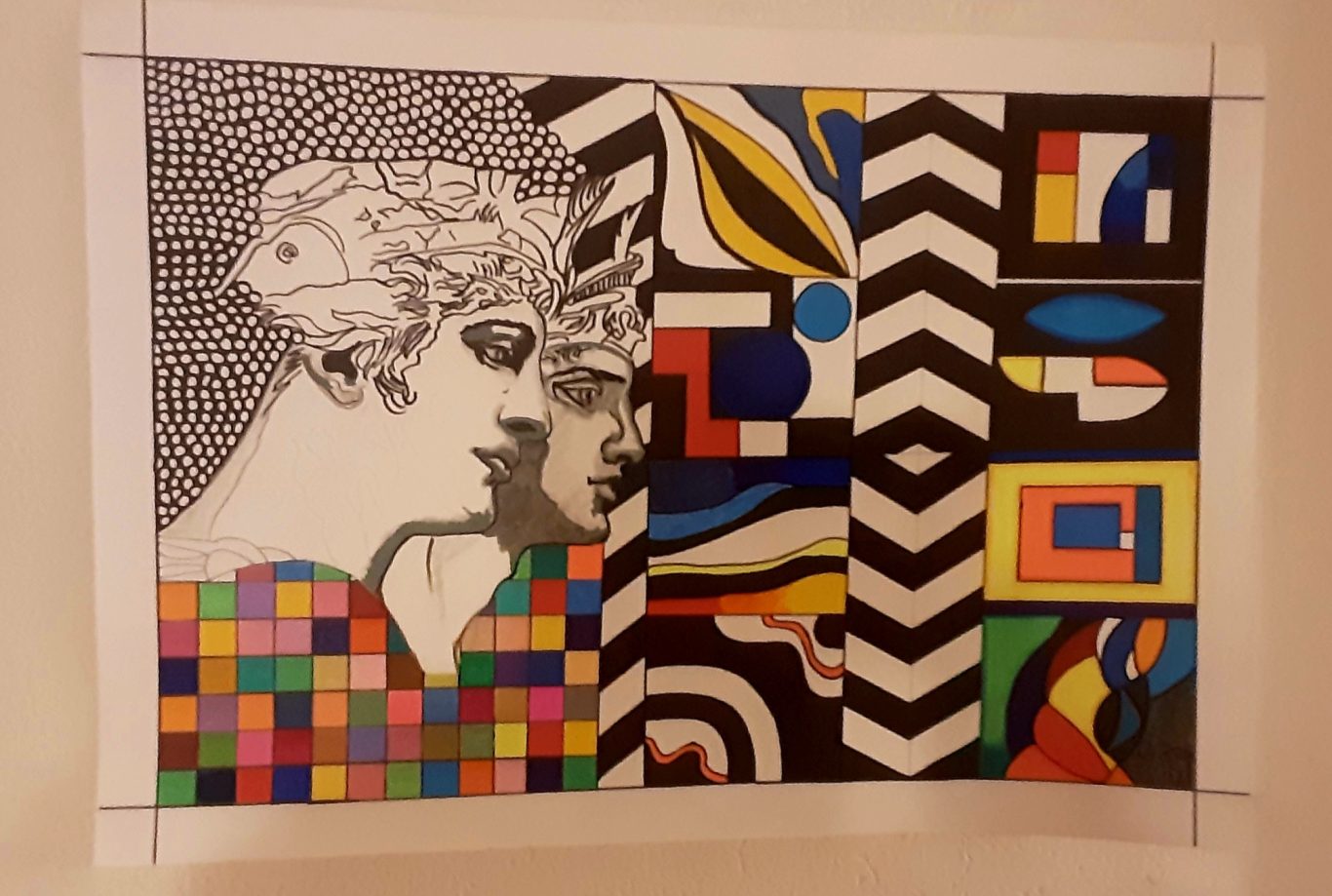 Marmor statue Grieg ud frieden