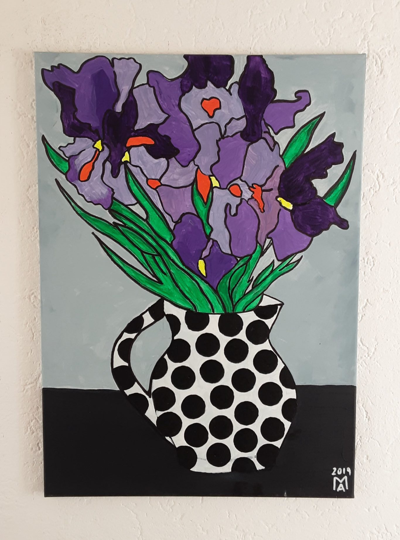 Vase mit IRIS lilie
