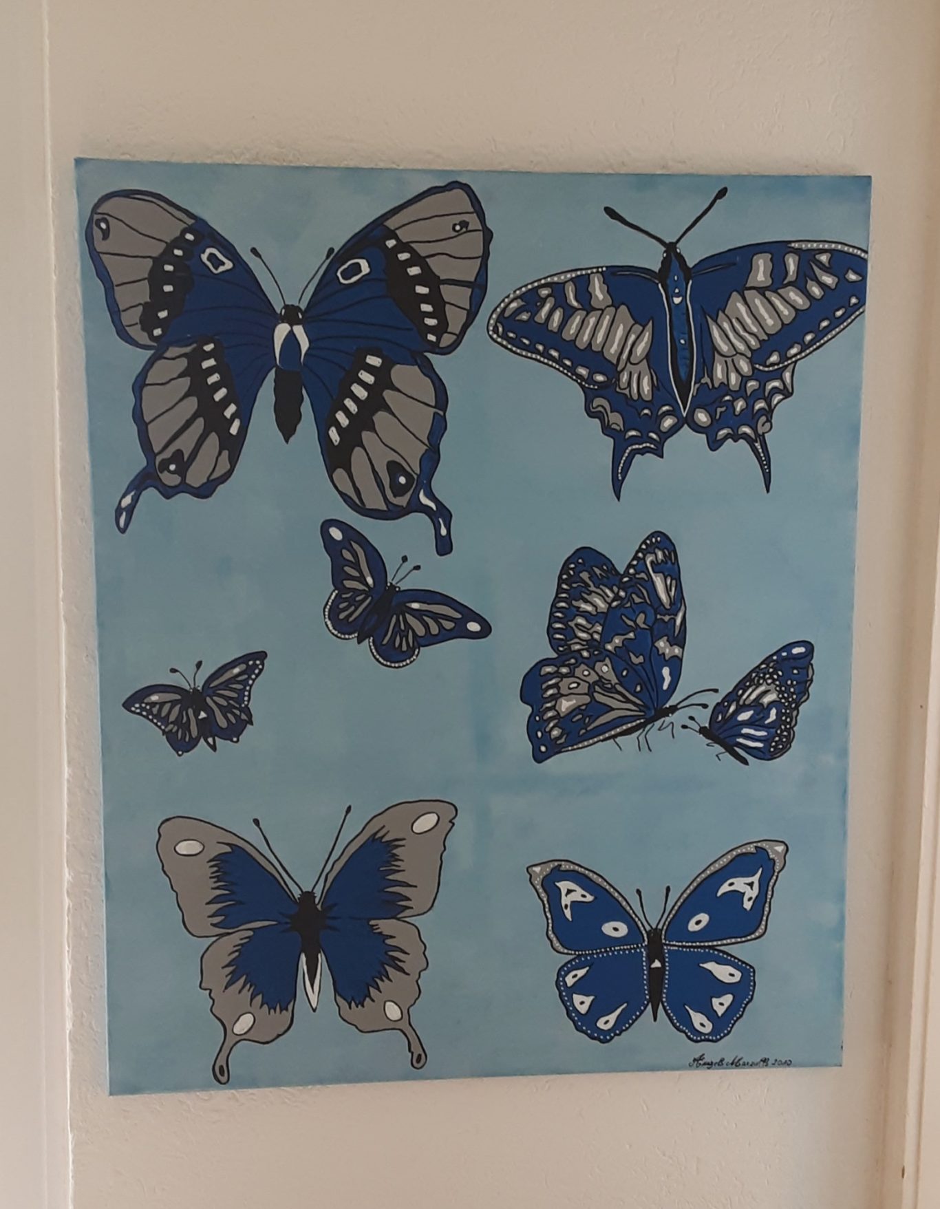Die blaue Schmetterling