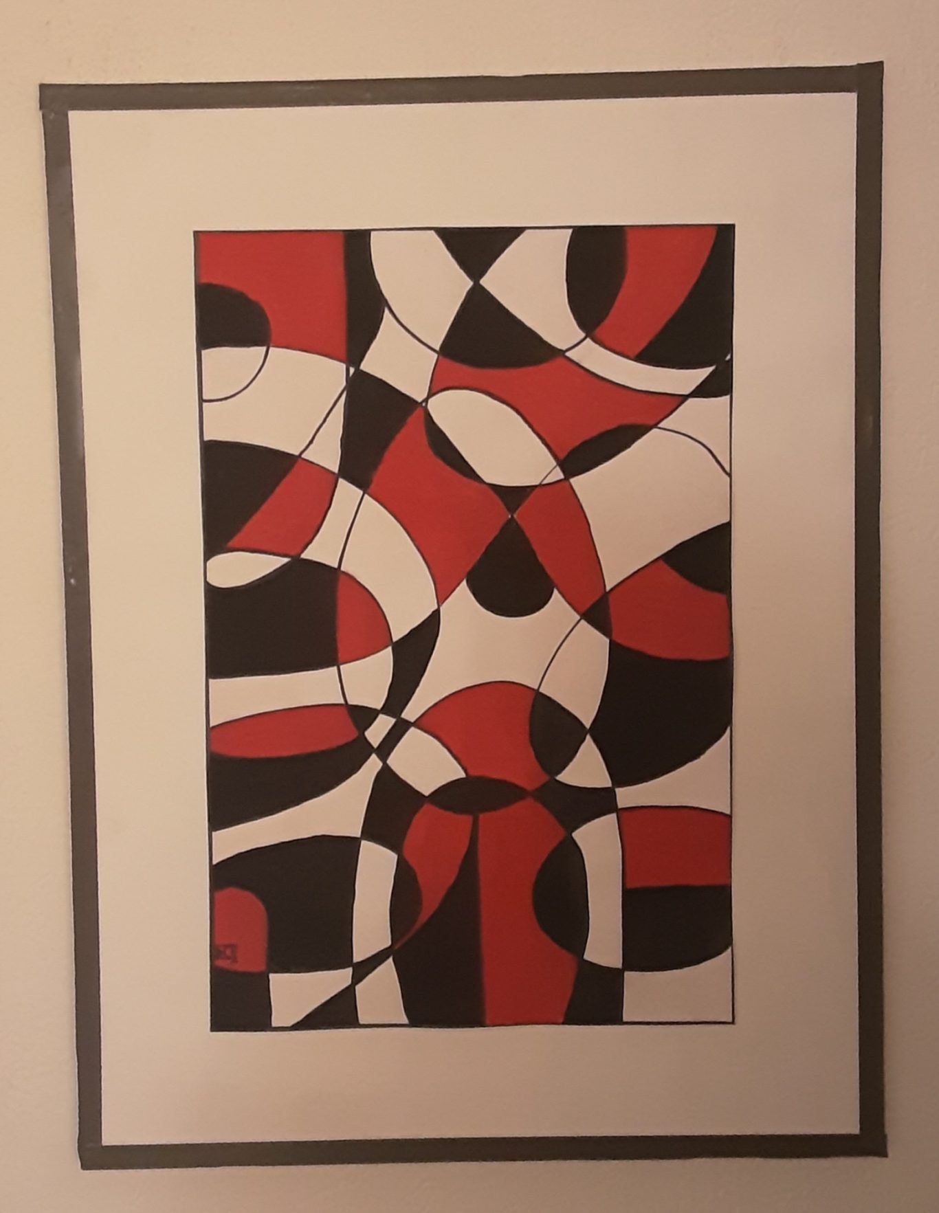 Weiß,schwarz und rot